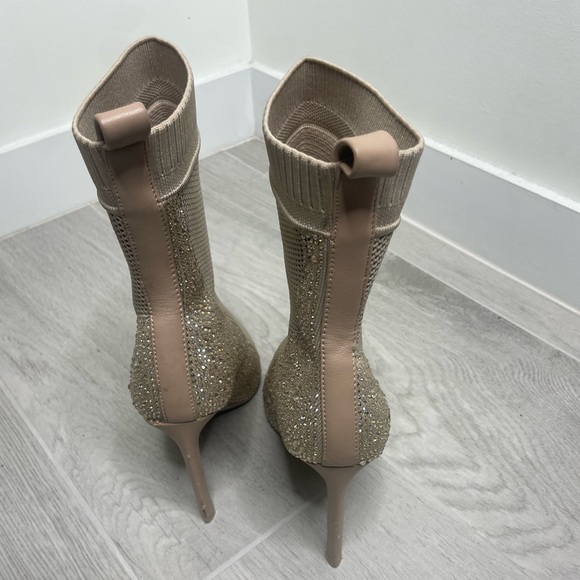 Nude Boots with Crystal Detail - Picture 5 of 5